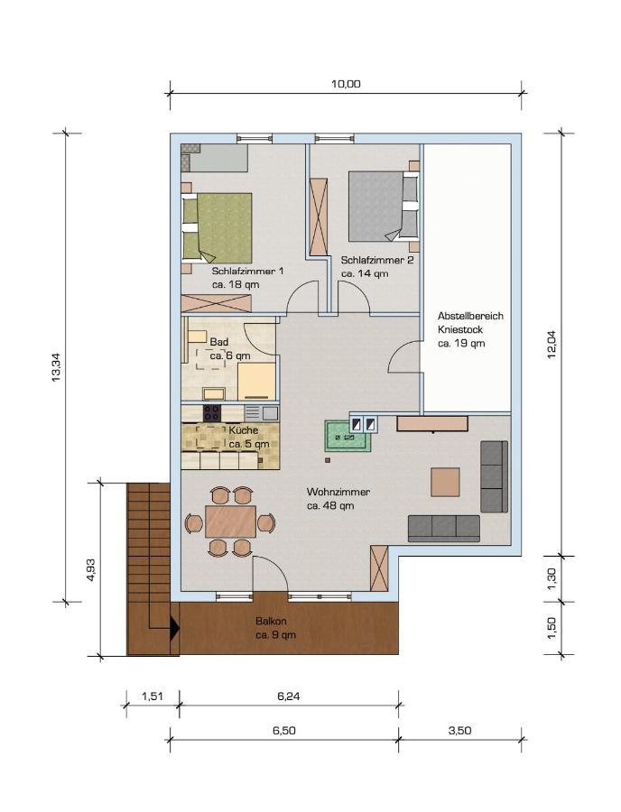 Apartamento Chalet Chiemgau 90 Qm 3 Zimmer Balkon Übersee Exterior foto